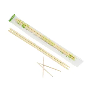 High Quality Eco Friendly Custom Logo Printed Sample Free Premium Natural Bamboo 1 Time Hashi Chopsticks