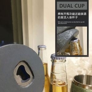 Moai <b>Easter</b> Island Beer <b>Mug</b> Bottle Opener-Creative Design Stainless Steel High Temperature Resistance - Product Image 2