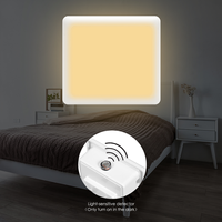 Veilleuses LED LOHAS EU mini à brancher, 0,3W, économie d'énergie, capteur crépusculaire, non dimmable, blanc chaud, pour chambre à coucher