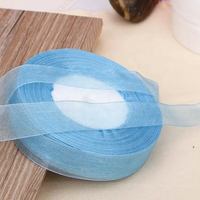 Ruban d'organza de rouleau de couleur unie personnalisé de quantité minimale de commande bas pour les cadeaux et l'ornement