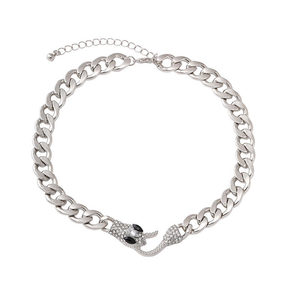 Gama alta 1PC Transfronterizo Europa América Saurogobio Dabryi Subsp. Collar de cadena de perlas de metal en forma de Dabryi Diseño de moda - Product Image 2