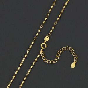 <span class=keywords><strong>Cadena</strong></span> de eslabones tejida italiana para clavícula para hombre, chapada en oro de 18K Collar de plata, collares de <span class=keywords><strong>cadena</strong></span> de plata de ley 925, bolsa de PP/caja de joyería - Product Image 4