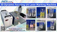 Máquina láser de marcado UV de 3D, máquina plástica de tela de madera y vidrio de 5W y 10W para impresión artística de vasos y botellas de vidrio