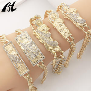 St. Jude Religiosa Zircônia Pulseira 14K & 18K Ouro Amarelo Cobre Banhado A Ouro Latão Jóias para Presentes - Product Image 3