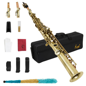 <span class=keywords><strong>SLADE</strong></span> Saxophone Soprano Corps en laiton B <span class=keywords><strong>Sax</strong></span> droit plat Saxophone professionnel Instrument à vent en bois avec étui Pièces et accessoires - Product Image 2