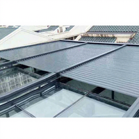 Store banne rétractable électrique en aluminium pour véranda extérieure, pour fenêtre de toit et fenêtre, avec système de volet roulant