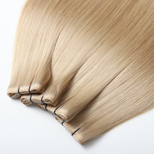 Extensions <span class=keywords><strong>de</strong></span> Cheveux Remy Lisses et Soie Naturels Vierges Non Traités, Tissage Innovant par Injection Invisible en PU Long et Fin - Product Image 2