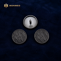 Boutons en métal plaqué alliage de zinc HONMEO OEM 15 mm pour vêtements, logo personnalisé, bouton à tige métallique