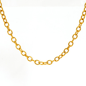 ZOGXIN Gold Plated O-Chain Necklace And <b>Bracelet</b> <b>Set</b> 18K Purity Geometric Design Everyday Wear Jewelry For Women - Product Image 5