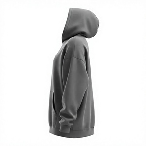 Sudadera con Capucha Unisex de Corte Holgado, Tejida, 100% Algodón Ecológico, Forro Polar de 410g, Estampado Frontal con Logotipo Personalizado, para Invierno - Product Image 3