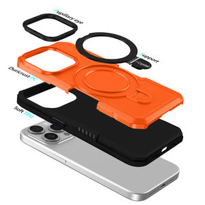 Funda para teléfono móvil de PC para iPhone XS XR 11 12 13 14 15, funda con anillo magnético, soporte para teléfono para <span class=keywords><strong>Samsung</strong></span> S23 Plus S24 ultra - Product Image 6