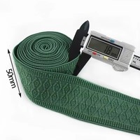 Meetee AP584 50mm Accessoires textiles de maison Haute ténacité 50mm Pantalon Sangle élastique épaissie Bande élastique Logo Couleur Sangle