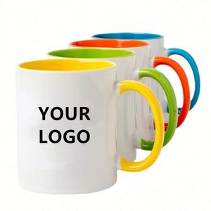 Mug en céramique mignon avec motif de fraises et de fleurs, 10 oz (300 ml), pour thé, café, lait et flocons d'avoine, cadeau promotionnel - Product Image 2