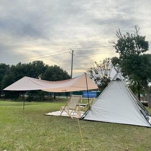 Tenda da <span class=keywords><strong>Campeggio</strong></span> a Piramide Indiana per Esterni, Quattro Stagioni, Impermeabile, Parasole Anti-UV, in Tessuto Oxford 210D Rivestito in Argento, Monostrato - Product Image 2