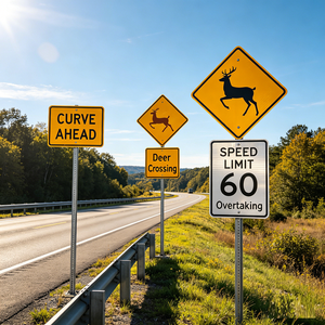 Panneaux de signalisation routière anglais personnalisés (marque kaichi) avec film réfléchissant et plaque en acier coloré, taille 600 mm, pour la vente en gros en <span class=keywords><strong>Australie</strong></span> - Product Image 3