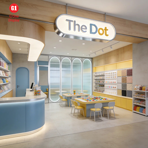 ชุดตกแต่งร้านค้าแบบครบวงจร ตู้โชว์ไม้พร้อมกุญแจล็อค สำหรับร้านขายของเล่นดีไซเนอร์ - Product Image 2