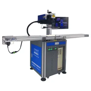 China Lieferant Kamera CCD Vision Produktions linie Automatische Position ierung Faserlaser Markierung maschine