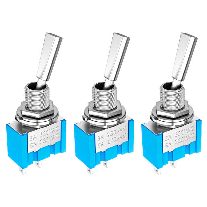 MTS-101-F1 Mini Toggle Switch ON-OFF SPST Red Blue Base 2 Solder ...