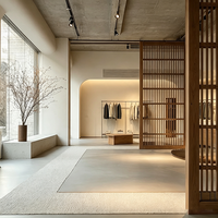 Boutiques de luxe ensembles magasins de vêtements affichage meubles armoire ouverte en métal noir