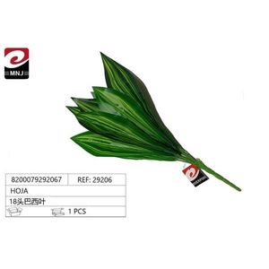 MNJ Artificial Leaf 18-Head Brazil Leaf Green Decorative Plant Supply - Product Image 3