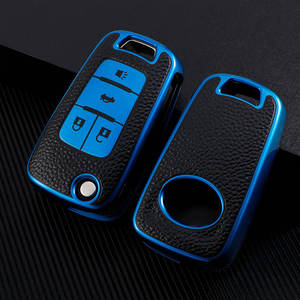 Coque de clé de voiture en cuir TPU Fob pour Chevrolet Cruze Aveo Camaro Epica Lova Sail Spark <span class=keywords><strong>Opel</strong></span> Astra <span class=keywords><strong>Corsa</strong></span> - Product Image 4