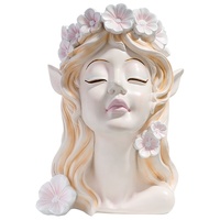SE7ART Kerajinan Resin Bergaya Eropa Terinspirasi INS, Vas Peri Bunga, Dekorasi Rumah Kreatif, Model Bunga untuk Ruang Tamu/Pintu Masuk