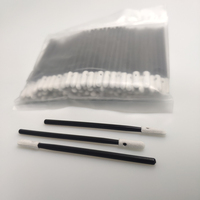 Écouvillon en mousse à tête ronde de 70 mm - Manche en PP noir de 3,2 mm de diamètre, mousse polyuréthane à cellules ouvertes (100 pièces/paquet) Échantillons gratuits