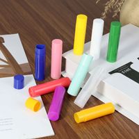 Vente en gros de contenants vides pour baume à lèvres en plastique PP de 5 ml 5 g, blancs, noirs, transparents, avec impression sur soie