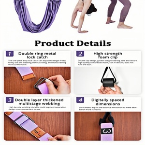 Correa Elástica Multifuncional para Yoga, Hamaca, Entrenamiento, Estiramiento de Cintura y Espalda, Banda de Estiramiento con Anclaje a la Puerta, Nueva - Product Image 4