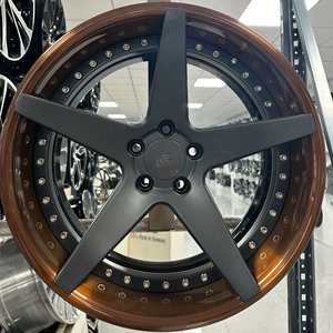 Jantes forgées sur mesure 2 pièces 10 Y-Spoke concaves profondes, finition argent brossé avec liseré doré pour BMW <span class=keywords><strong>Mercedes</strong></span> - Product Image 4