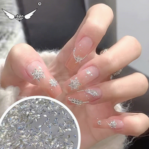 Mini Piedras de <span class=keywords><strong>Uñas</strong></span> Aurora CY, Adorno de Zirconia con Base Plateada, Brillantes y Elegantes, Decoraciones de Joyería - Product Image 1