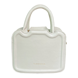 Cookie-shaped Handbag Women Klein Blue <b>Square</b> Zipper Closure Stylish Shoulder Bag - Product Image 5