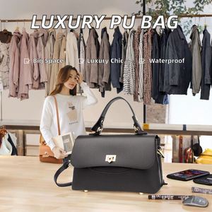 กระเป๋าโท้ทสีพื้นสไตล์เรโทรสำหรับสุภาพสตรี  ขนาดใหญ่ ใส่ของได้เยอะ  แบบมีซิปปิด  ตกแต่งด้วยริบบิ้น พร้อมสายสะพายไหล่ - Product Image 2
