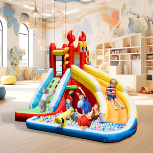 Trampolín Infantil Personalizado de Nailon Happy, Diseño en Oferta, Tobogán Acuático Inflable para Patio Trasero con Piscina NB-93003 - Product Image 2