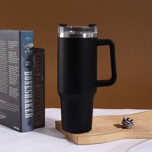 Gobelet isotherme de voyage pour voiture 40oz H1.0 avec poignée, couvercle, paille et base antidérapante, OEM ODM Marque personnalisée - Product Image 5