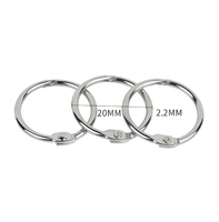 Anneaux de reliure métalliques nickelés pour feuilles mobiles, 25 mm, 30 mm, 40 mm