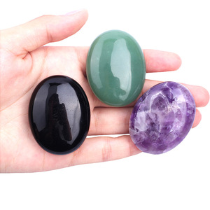 Pierre d'Agate Naturelle Brute Ovale en Gros, <span class=keywords><strong>Semi</strong></span>-Précieuse, Traitée Thermiquement, pour Compresse Chaude Énergétique et Huiles Essentielles de Spa - Product Image 1