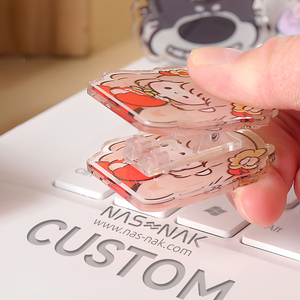 Custom Acrylic Bag Clip Note Paper Clip Promotional Gift Customizable Logo Mascot <b>Anime</b> Character Cartoon Image NASNAK - Product Image 1