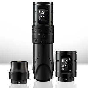 Pistola de tatuaje inalámbrica recargable, máquina rotativa de alta capacidad con doble batería - Product Image 1