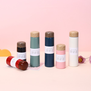 Bán Buôn Mini Nhỏ 150Ml 250Ml Xách Tay Phích Chai Thép Không Gỉ Cách Điện Pocket Cup Chân Không Flask Với Hạt Gỗ Nắp - Product Image 2