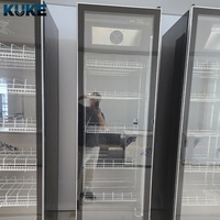 Réfrigérateur Vitré Commercial Plein Écran pour Supermarché, Vitrine Réfrigérée pour Boissons Énergisantes, Vins et Bières
