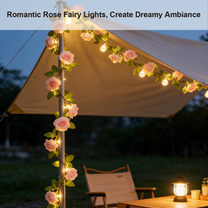 <span class=keywords><strong>Guirnalda</strong></span> <span class=keywords><strong>de</strong></span> Luces LED Solares con Forma <span class=keywords><strong>de</strong></span> Rosas, Impermeables, Decoración Floral Artificial para Jardín, <span class=keywords><strong>Guirnalda</strong></span> Decorativa para Exteriores, Lámpara <span class=keywords><strong>de</strong></span> Luz Blanca Cálida - Product Image 2