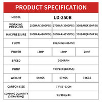 LORDMATE Nouvelle Pompe Triplex à Essence Haute Pression 13HP 4000PSI Démarrage Sans Fil à Distance pour Lavage de Voiture