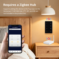 Interrupteur intelligent Zemismart Tuya Zigbee avec écran tactile noir et fonction DIY, pour la maison connectée