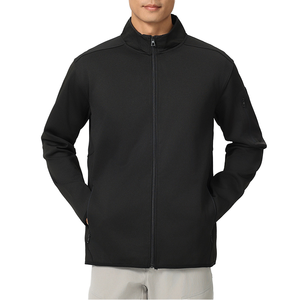 Chaqueta Unisex Personalizada de Corte Ajustado, Color Sólido, Cuello Alto, Cierre de Cremallera, Prenda Exterior Versátil para Otoño, Confección Fina, Tela Resistente - Product Image 2