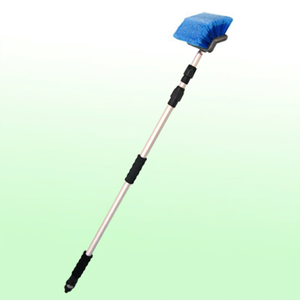 Ensemble de brosses de nettoyage télescopiques durables en alliage d'aluminium argenté de 10 pouces avec fixation pour perceuse pour outils de nettoyage en profondeur - Product Image 1