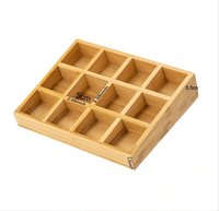 Étagère à épices en bambou et bois, boîte à épices de bureau à 12 compartiments, organisateur de rangement divisé pour pots à assaisonnements