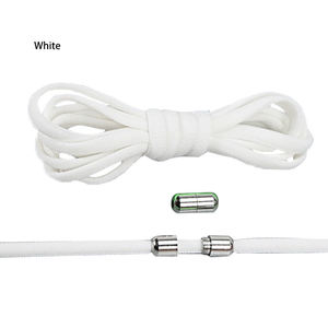 맞춤 제작 105cm 원형 신발끈 금속 버클 잠금 무타이 엘라스틱 타이 프리 스니커 신발끈 - Product Image 2