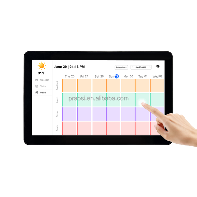 Pros 15.6" Wifi Digital Calendar Full HD Touchscreen Smart Planner for Family Schedules Wall Desk Mount Seamless Daily Planning