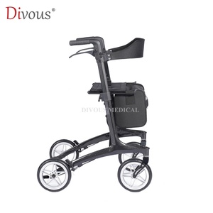 Carbon Fiber Elderly <b>Walker</b> Cane Supplier for Drive Medical Senior Foldable <b>Rollator</b> <b>Walker</b> with Storage - Product Image 5